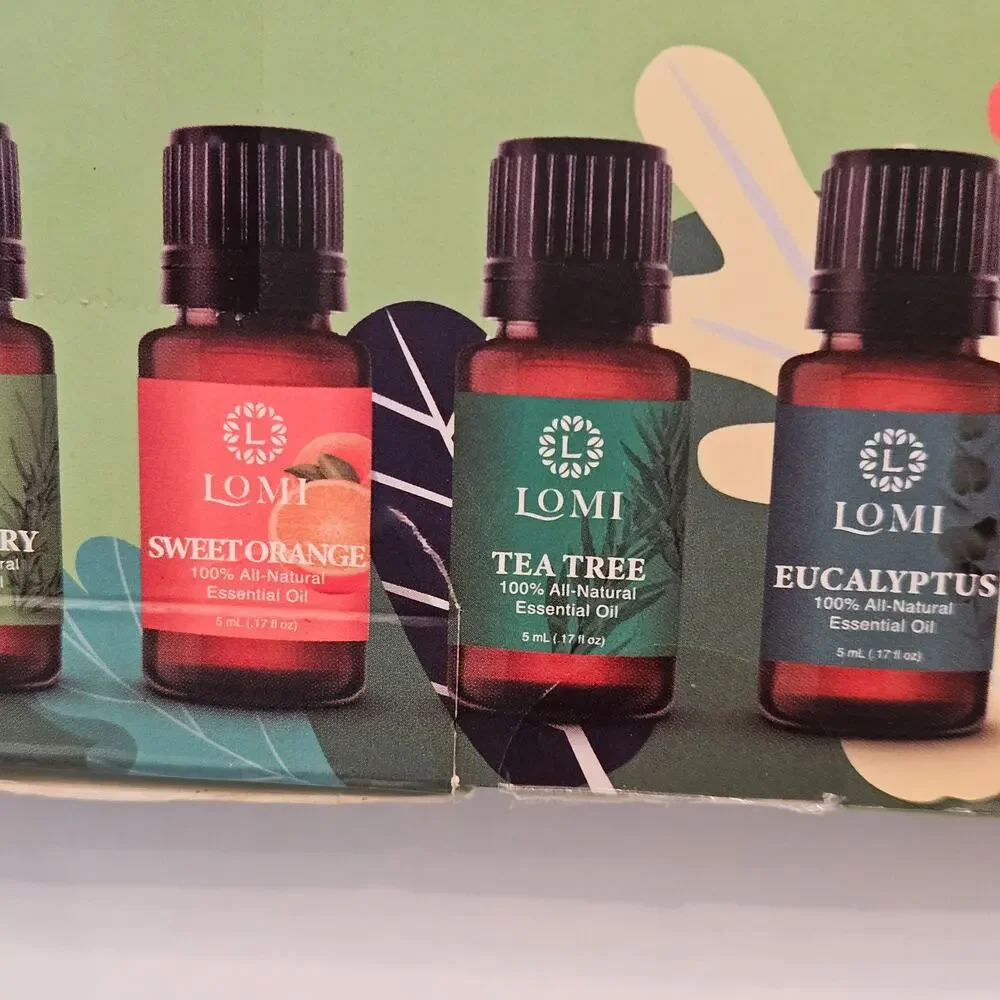 Lomi Hello Spring Essential Oils Set 6 x 5mL Basil Lemon Tea Tree Eucalyptus